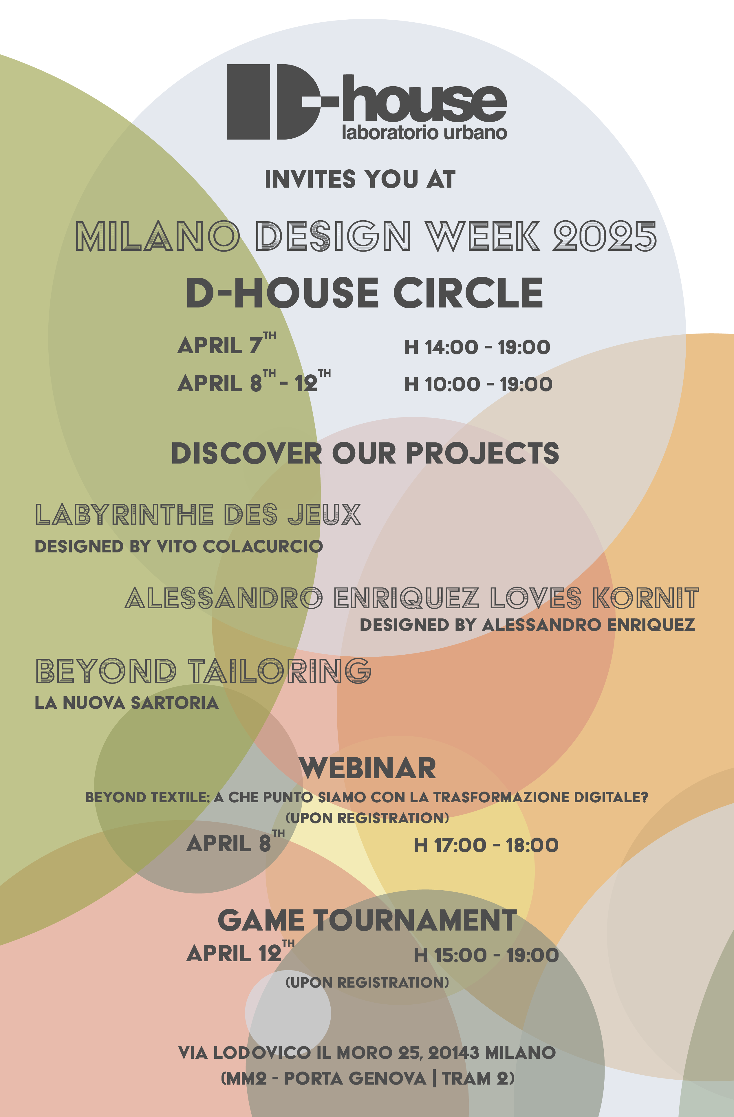 Invito D-House Circle per Milano Design Week 2025