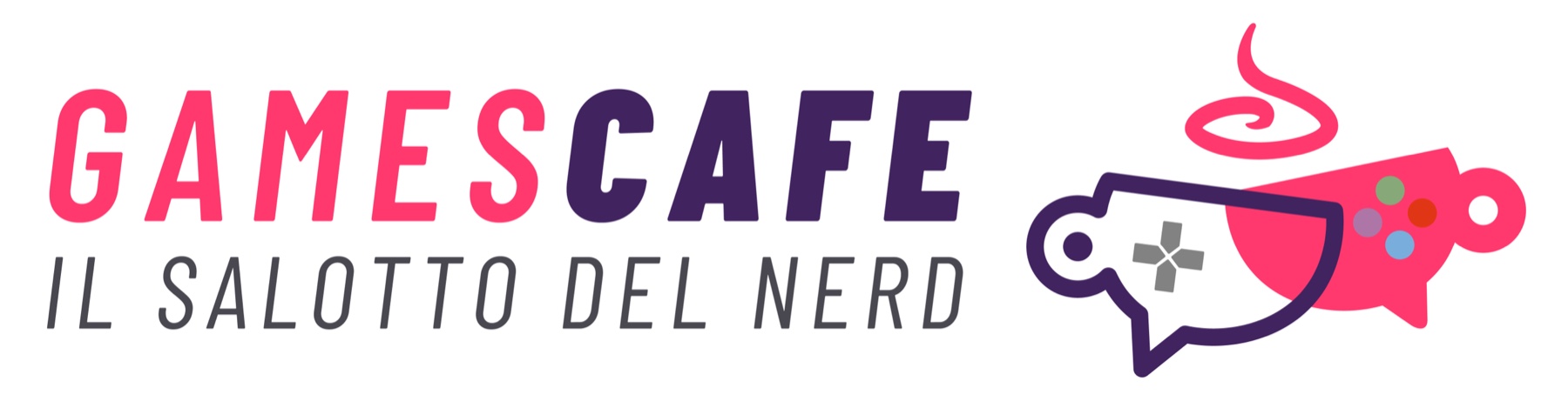 Sistema di identità visiva GamesCafe su fondo bianco
