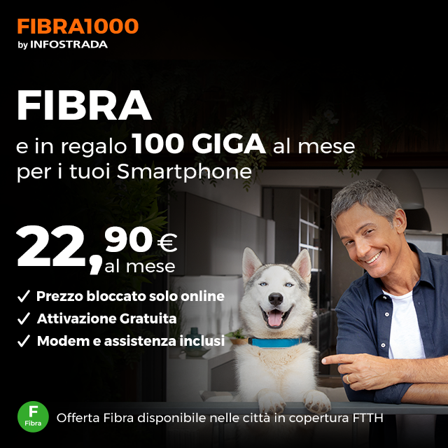 Pagina Wind Fibra in versione mobile